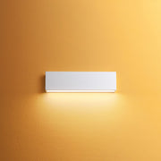Box W1 LED-Wandleuchte 14cm aus weißem Glas und Chrom, neutralweiß 4000K, elegante Wandlampe