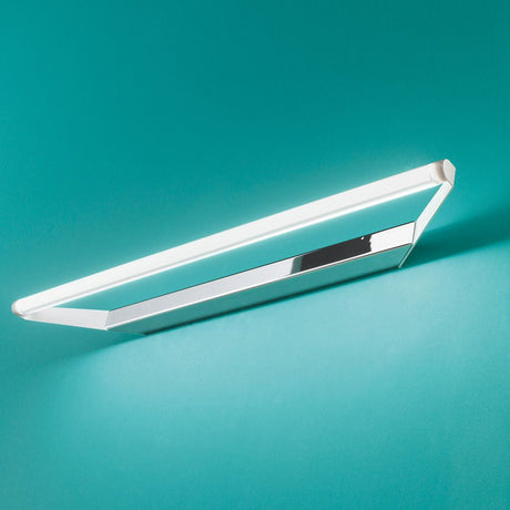 Circular LED-Wandleuchte Small in eleganter Form mit dünnem Metallrahmen und zylinderförmigem Diffusor.