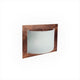 Met Wally W Wandleuchte Medium mit elegantem Holzrahmen und frosted Glas, ideal für moderne Innenräume.