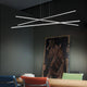 Straight P3 LED-Pendelleuchte Small in modern dining room setting