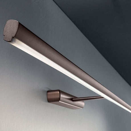 Rak W led vägglampa liten