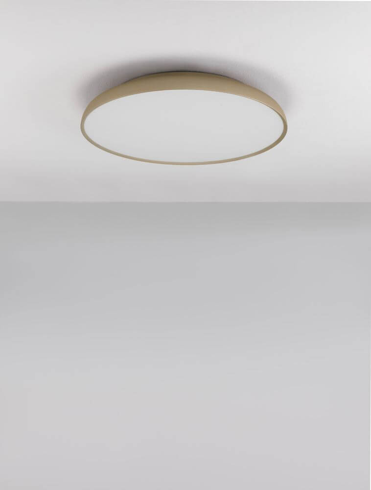 Linus LED Deckenleuchte Ø 60cm Triac 3000K in elegantem Design mit kreisrundem Rahmen und diffundierendem Licht.