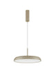 Linus LED Pendelleuchte Ø 45cm Triac 3000K in elegantem Champagnergold mit schmalem Aluminiumschirm