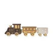 Kinder-Tischleuchte Zug in Form einer Zug-Lampe für das Kinderzimmer mit warmen Lichtern.