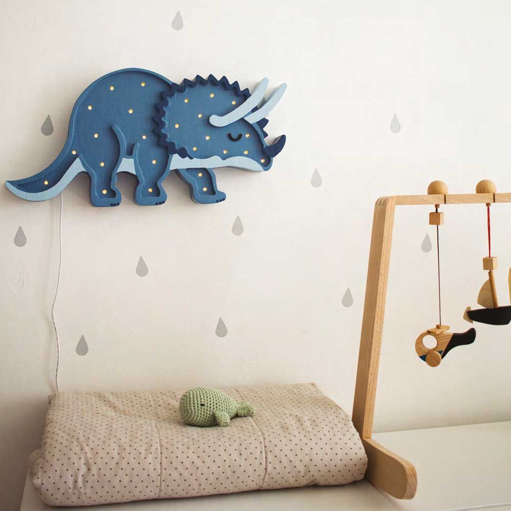 Enfants mur et table de table dino tricératops