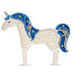 Holzlampe in Einhornform mit Regenbogenhaaren, ideal für Kinderzimmer und gemütliche Atmosphäre.