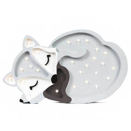 Kinder Wand- & Tischleuchte Fuchs in Form eines schlafenden Fuchses mit Leuchtelementen.