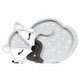 Kinder Wand- & Tischleuchte Fuchs in Form eines schlafenden Fuchses mit Leuchtelementen.