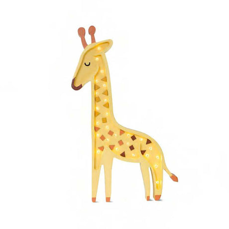 Kinder Wand- & Tischleuchte Giraffe aus Holz mit Dimmer und Fernbedienung, ideal für das Kinderzimmer.