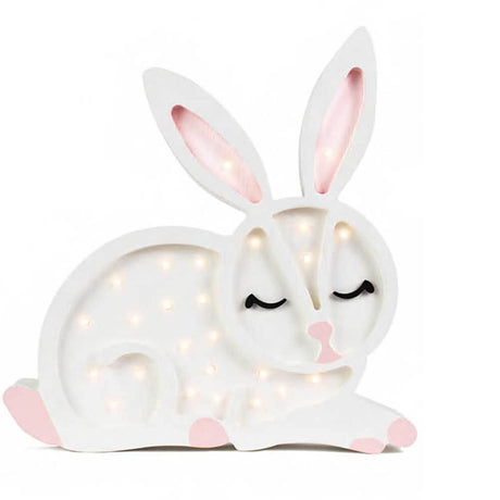Kinder Wand- & Tischleuchte Hase in Form eines Häschens mit Dimmer und Fernbedienung.