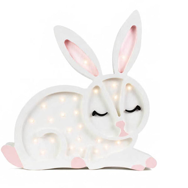 Kinder Wand- & Tischleuchte Hase in Form eines Häschens mit Dimmer und Fernbedienung.