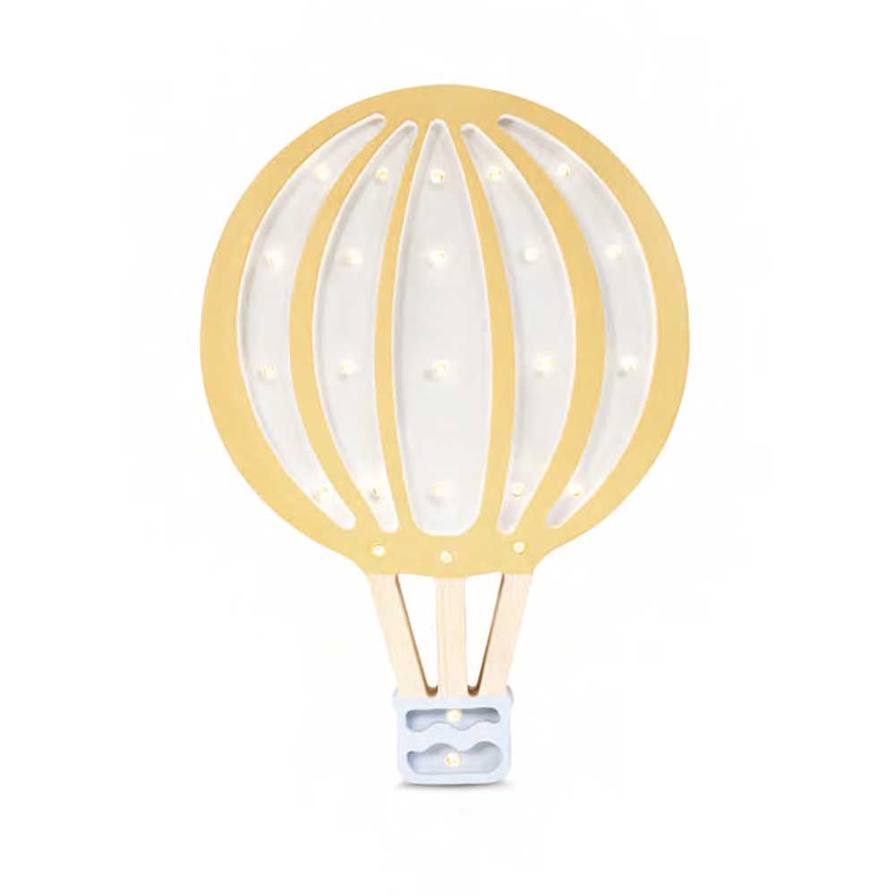 Holzlampe Heißluftballon von Little Lights mit Dimmer und Timer-Funktion.