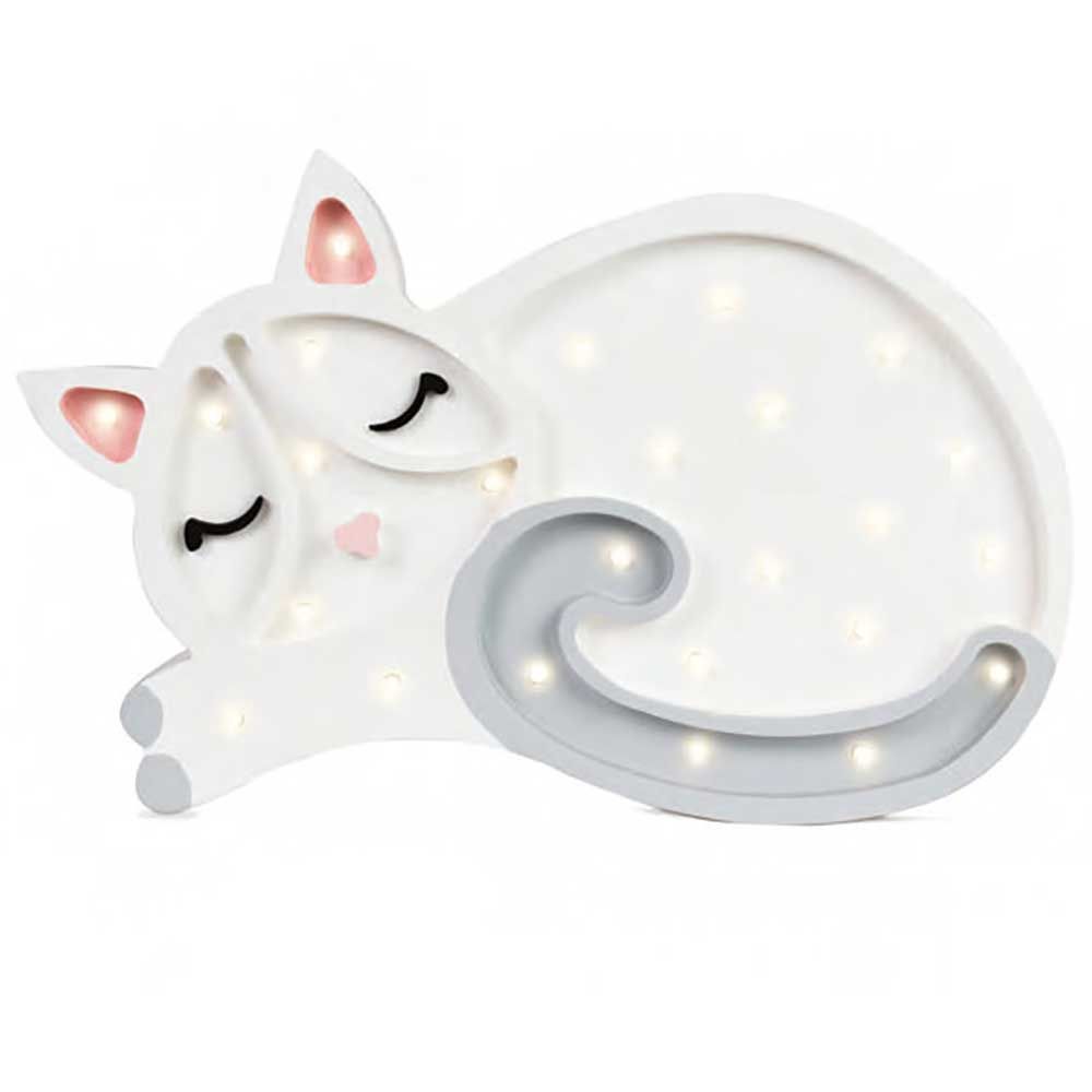 Barn vägg & bordslampa katt