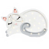 Barn vägg & bordslampa katt