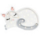 Hölzerne LED-Lampe in Katzenform, ideal für Kinderzimmer, mit dimmbarer Lichtintensität.