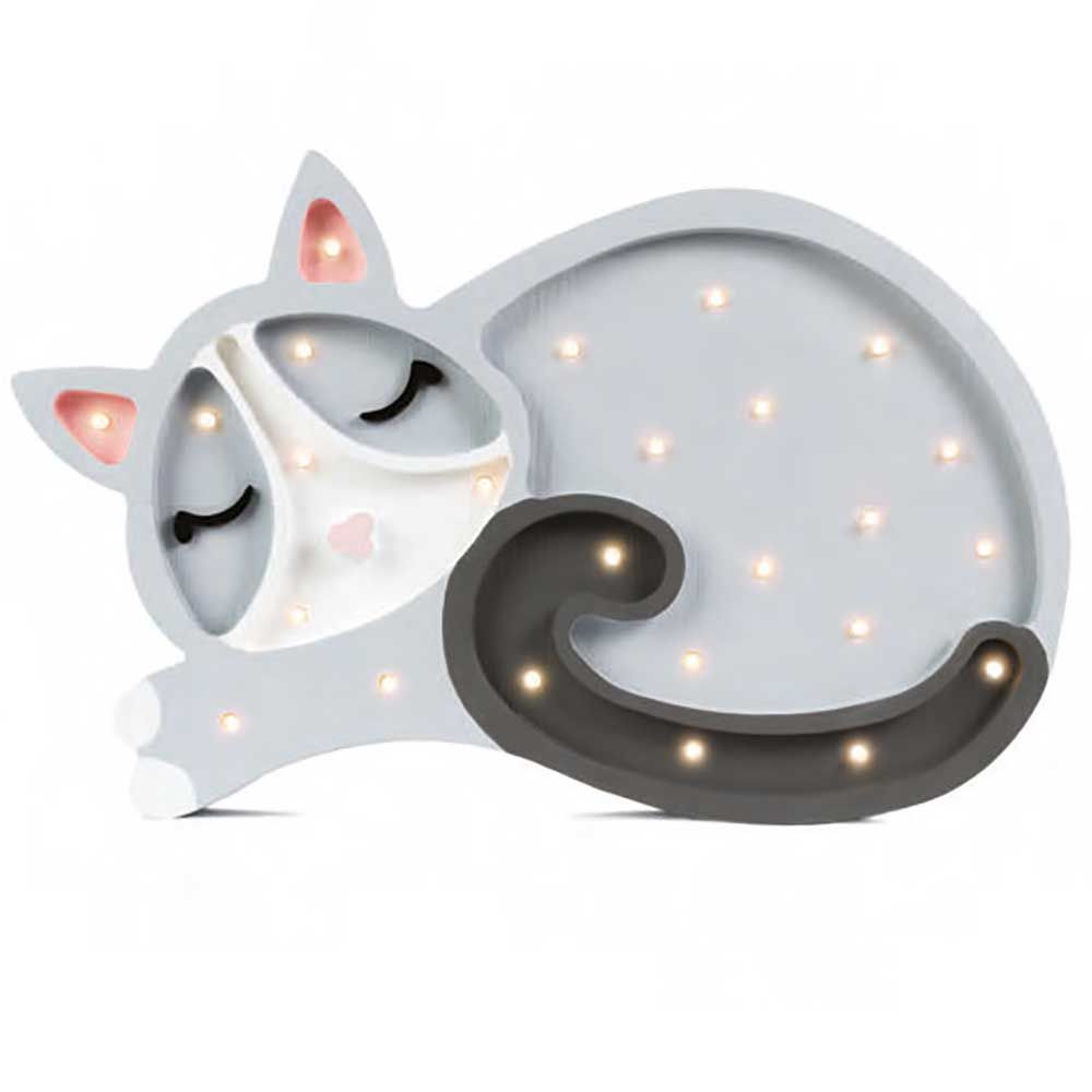 Barn vägg & bordslampa katt