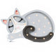 Hölzerne LED-Lampe in Katzenform, schlafend, mit dimmbaren Lichtern für Kinderzimmer.
