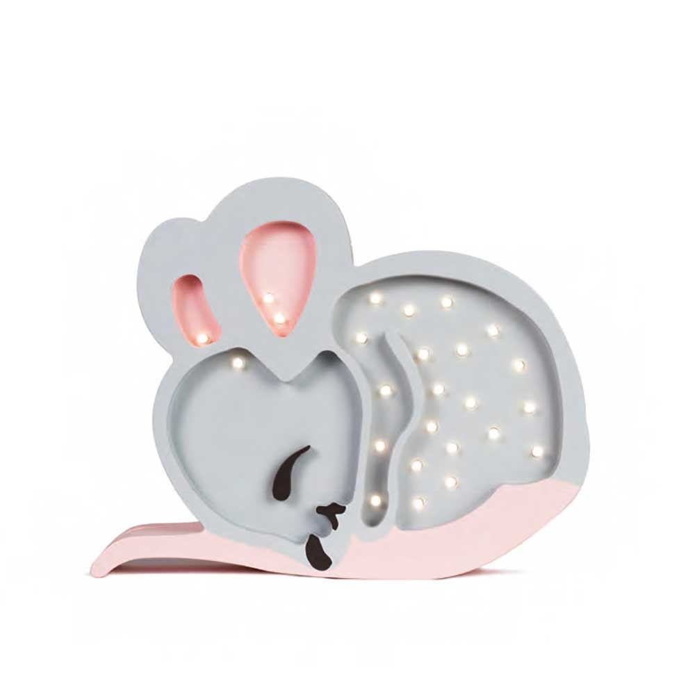 Wandleuchte in Form einer schlafenden Maus mit Dimmer, ideal für Kinderzimmer und stimmungsvolles Licht.