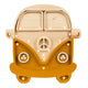 Kinder Wand- & Tischleuchte Van in Form eines Holz-Vans mit Dimmer und Fernbedienung.