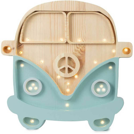 Kinder Wand- & Tischleuchte Van - Holzlampe in Form eines Vans mit Dimmer und Timer-Funktion.
