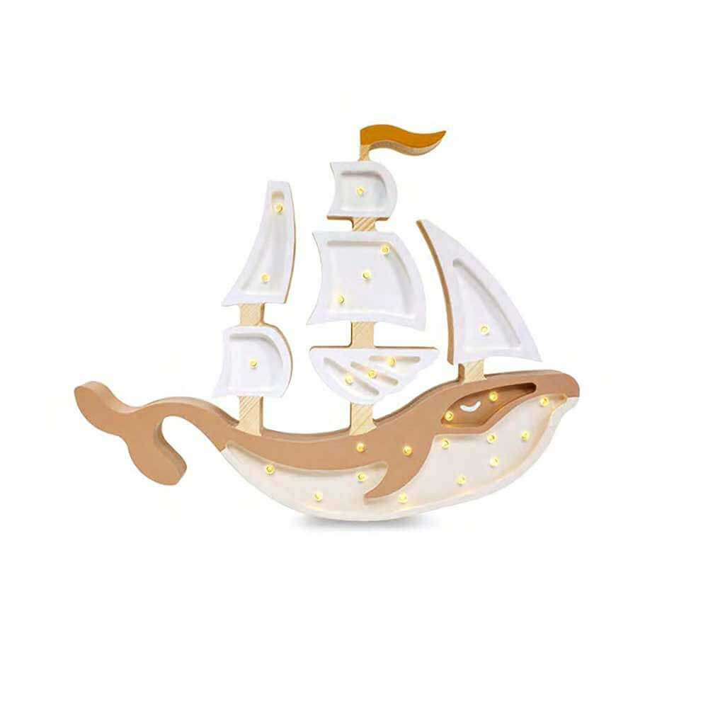 Children wall & table lamp whale ship