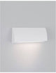 Liv LED Außenwandleuchte 3000K IP54 in weiß montiert an Wand mit warmweißem Licht, modernes wasserdichtes Design