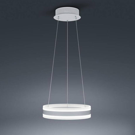 Liv LED-Ring 60cm Pendelleuchte Up&Down 6600lm Dimmbar mit modernem, schlichtem Design und mattiertem Weiß.