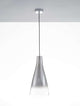 Livtar Pendelleuchte E27 Ø 23cm in modernem Design mit mattem Aluminium und Glas, ideal für stimmungsvolle Beleuchtung.
