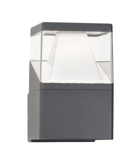 Lock LED Außenwandleuchte 3000, 4000K Dunkelgrau IP54 für Balkon, Terrasse und Hauseingang