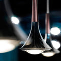 Lodes Rain LED Hängelampe Tropfen 7 Watt 1300 lm elegante Pendelleuchte mit schwarzem und kupferfarbenem Design