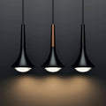 Lodes Rain LED Hängelampe Tropfen 7 Watt 1300 lm - elegante Deckenleuchte mit modernem Design in Schwarz.