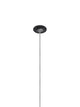 Lodes Zubehör Micro Trimless Deep/Pure Einbau Baldachin in Schwarz mit Pendelleuchte Kabel.