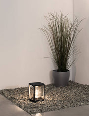 Loeve Außensockelleuchte Anthrazit IP65 moderne Außenleuchte für Eingang, Garten und Terrasse