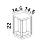 Loeve Außensockelleuchte Anthrazit IP65 – Abmessungen 14,5x14,5x22 cm, quadratische Außenleuchte mit klarem Schirm
