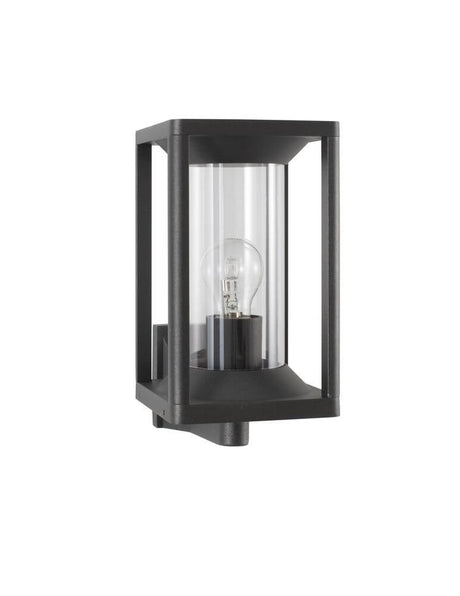 Loeve Außenwandleuchte Anthrazit IP65 moderne Außenleuchte in Anthrazit mit klarem, kubischem Design
