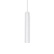 Look Pendelleuchte Zylinder Ø 6cm Weiß in schlanker, minimalistischer Form mit weißer Oberfläche.