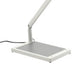 Luceplan Bap Tischfuß mit grauer Ablage und verstellbarem Arm für LEDs.