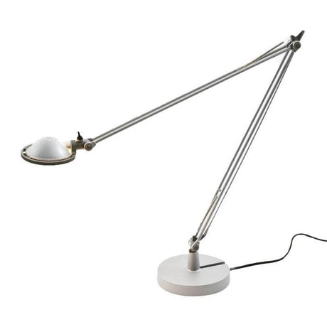 Luceplan Berenice Schreibtischlampe mit flexiblem Arm und 360° drehbarem Leuchtkopf, ideal für präzises Arbeiten.