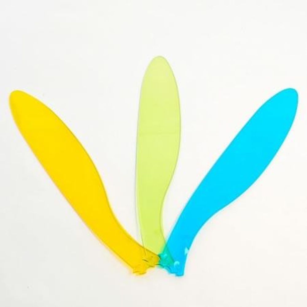 Luceplan Blow 3er-Set Lüfterblätter Mehrfarbig (Blau, Grün, Orange)