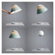 Luceplan Cappuccina LED Stehlampe (Body ohne Schirm) Dimmbar 12W 2700K in vier Ansichten mit abnehmbaren Schirm.