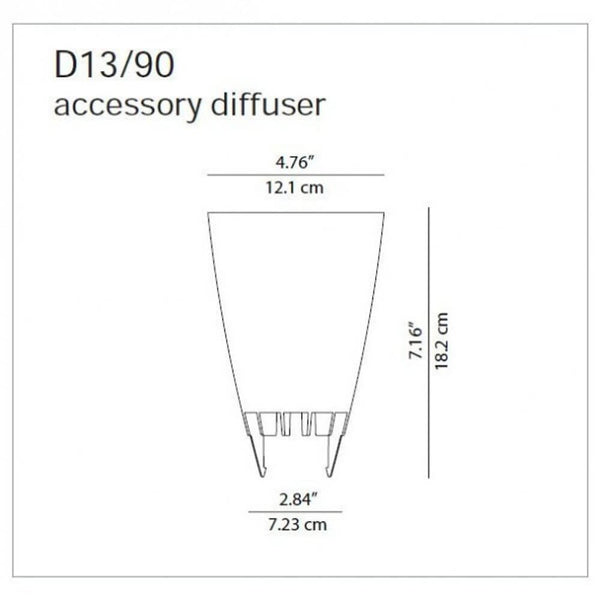 Luceplan Costanza Diffuser Zubehör für gleichmäßige Lichtverteilung, D13/90 Accessory Diffuser, 12,1 cm