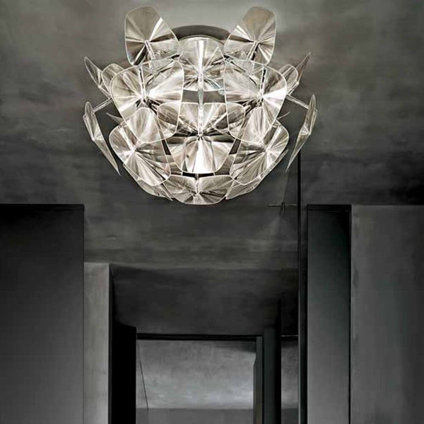 Luceplan Deckenleuchte Hope Ø 69cm transparent in modernem Raumdesign mit Fresnel-Linsen.