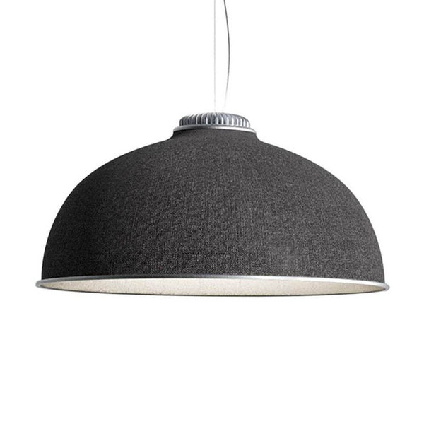 Luceplan Farel Diffusor Ø 80cm Akustikschirm in Schwarz, schallabsorbierender Lampenschirm.