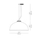 Technische Zeichnung des Luceplan Farel Diffusor Ø 80cm Akustikschirm mit Maßen und Details.