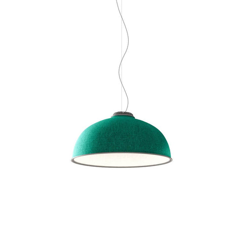 Luceplan Farel Diffusor Ø 80cm Akustikschirm in grünem Design mit schallabsorbierendem Material.