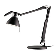 Luceplan Fortebraccio Tisch- & Wandlampe (Körper) Schwarz, flexible Schreibtischlampe mit verstellbarem Arm