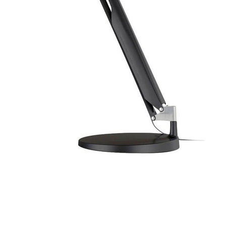 Luceplan Fortebraccio Tischfuß Bodenplatte Ø 23,6cm, eleganter Lampenarm mit flexiblem Gelenk.