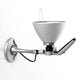 Luceplan Fortebraccio Wand- & Deckenstrahler Ø 11cm in modernem Design an der Wand montiert