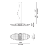 Lampada sospesa Titania Queen 140 cm