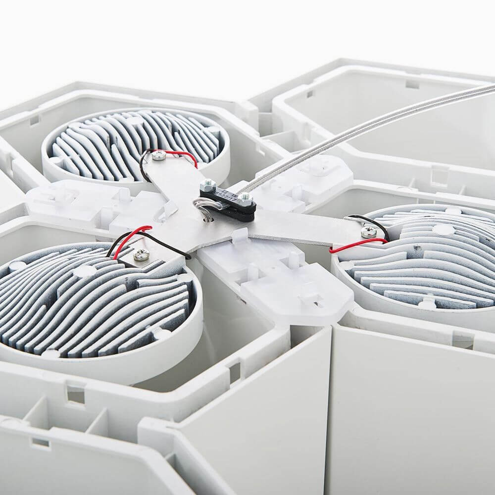 Luceplan Honeycomb LED Hängeleuchte mit 12 Waben 3000K Weiß
